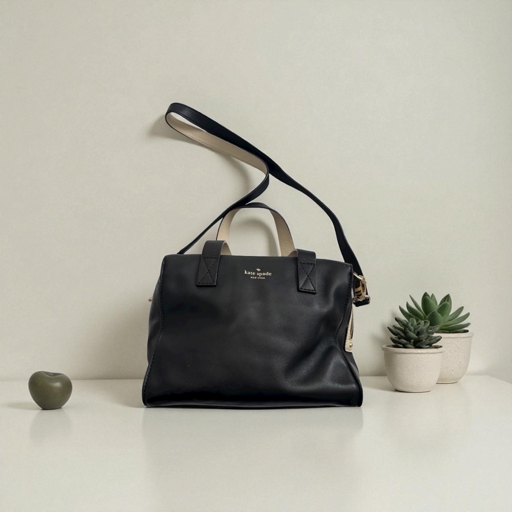 Kate Spade Black and Cream Women's Bag
